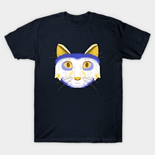 Cat Head Design Version 1 (blueviolet/gold) T-Shirt